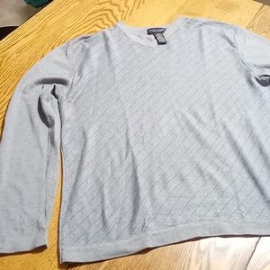 BANANA REPUBLIC MENS Sweater Medium Gray Preowned CASHMERE SILK